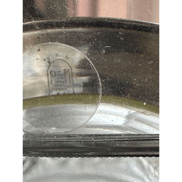 PM Italy Glass Bowl W/ Metal Pedestal & Frosted Glass Carved Bowl 9.25 VTG Rare - Picture 8 of 8